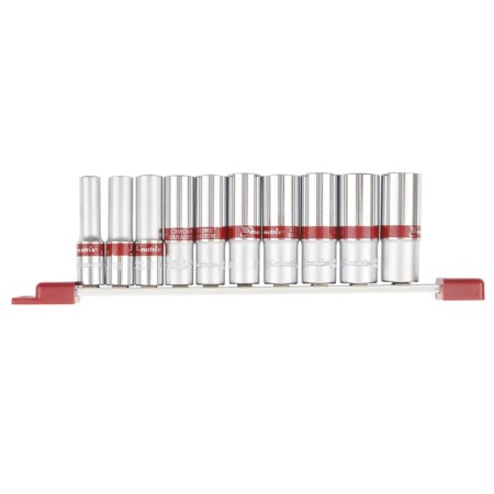 A set of elongated end heads Matrix, 3/8 ", 6 faces, CRV, 10 pcs., 8-19 mm