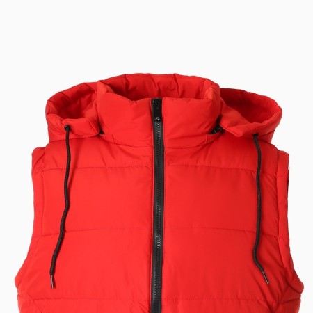Warm vest of men's, red color, size 46-8