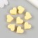 Busina silicone "heart" light yellow d = 1.4 cm