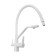 Kitchen mixer Zein Z6973, output for drinking water, silicone spout, brass, white