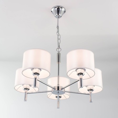 Evora chandelier, 5x75W E27, white 50x50x150 cm