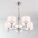 Evora chandelier, 5x75W E27, white 50x50x150 cm