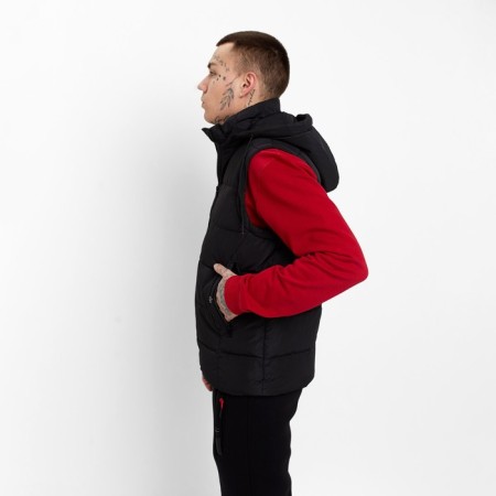 Warm vest of men's, black color, size 46-3