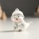 Polystone souvenir "White chick in a hat and knitted scarf" silver mix 5x3.5x5 cm