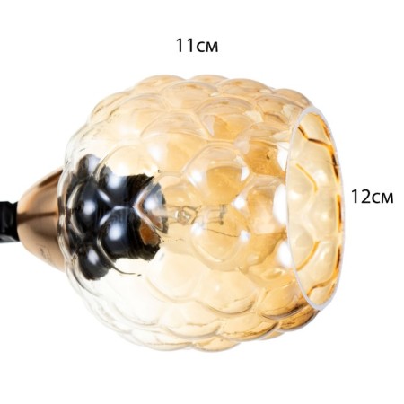 Svetogor chandelier "Love" 3x60W E27 Black/gold 50x50x23cm-5