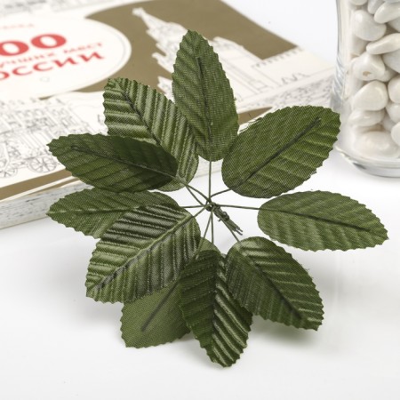 Decor for the creativity "Birch Birch" Green (1 set = 1 bouquet) in the bouquet 10 pcs-1