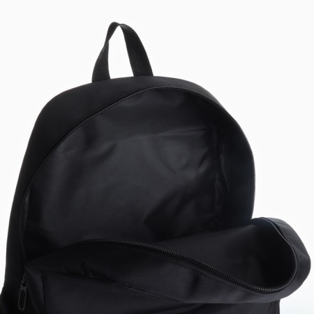 School textile backpack, 31x15x45 cm, lightning department, black color-3