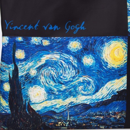 Bag-shop "Van Gogh", without lightning, without lining, black color-4