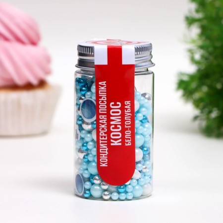 Sprinking confectionery "Cosmos", white and white, 50 g-1