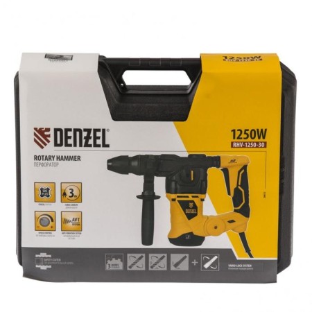 Перфоратор DENZEL RHV-1250-30, 1250 Вт, 5 Дж, 0-850 об/мин, 0-4500 уд/мин-11