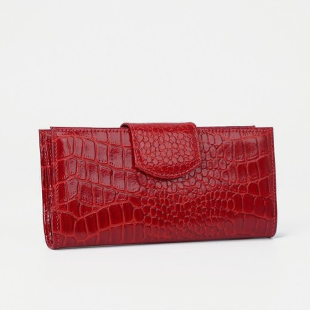 Women's wallet on magnet, red color