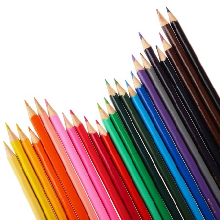 Color pencils, 24 colors, trihedral, Minnie Mouse and Unicorn-1