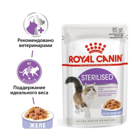 Wet RC Sterilated food for sterilized cats, jelly, spider, 85 g-2