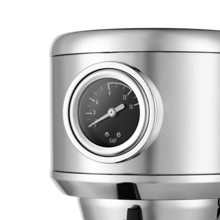 Coffee machine KitFort KT-7193, Rozhkova, 1450 W, 1 L, Kapucchucinot, Silver-3