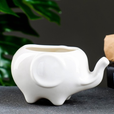 Pot "Elephant White" 13x9x7.5cm-2