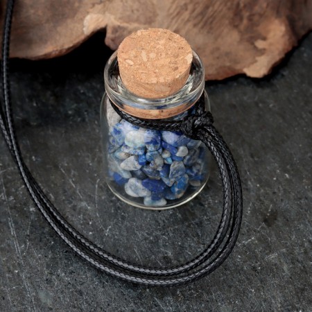 Souvenir-butter with natural stones "Lazurit", 3x2cm-2