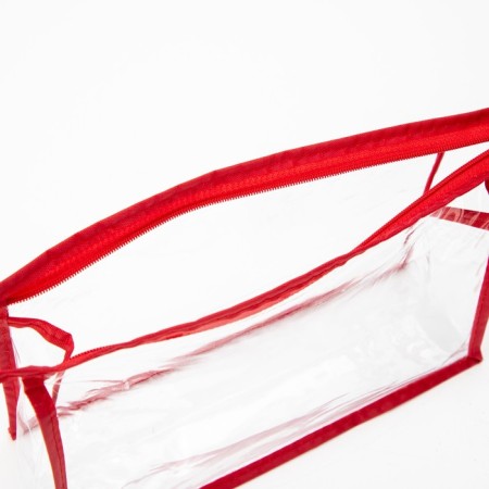Cosmetic bag with lightning, red color-4