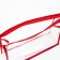 Cosmetic bag with lightning, red color