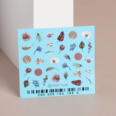 Slider-design for nails "Soft color", voluminous, multi-colored