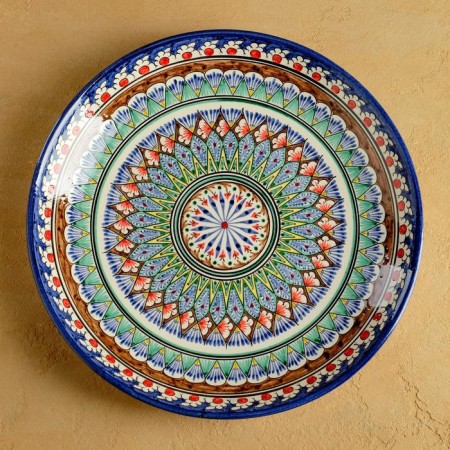 Largan Rishtan ceramics "Patterns", 31 cm, blue-1