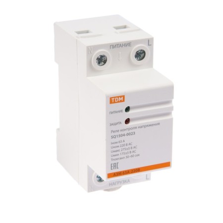 Voltage relay TDM, 1F, 63 A, SQ1504-0023
