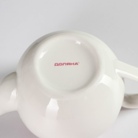 Kettle porcelain harness "rosali", 800 ml, white color-4