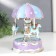 Souvenir Musical Mechanical Light "Carousel - Horses" Blue 10.5x10.5x15 cm