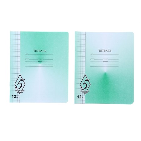 Notebook 12 sheet large cell "magnificent five", paper cover, mix