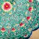 Largan Rishtan ceramics "Flowers", 32 cm, green, corrugated