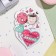 Mini-postcard "Love is" glitter, 10x13.5 cm