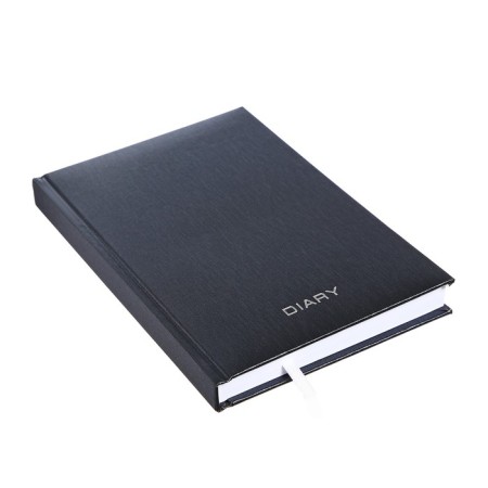 Leduced A5 Diary, 160 sheets, attomex.Rigent, solid boumvinyl cover with foam rubber, lies, block 70 g/m2, black-1
