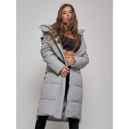 Coat insulated winter female, size 42, color gray-11
