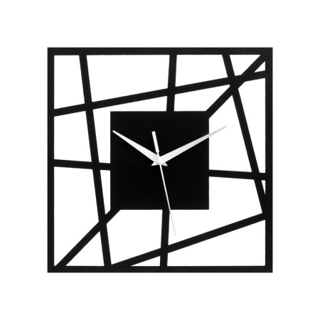 Wall of metal "lines", silent, d-30 cm, black, aa-2