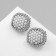 Earrings with pearls "atmosphere" beads, white color in silver
