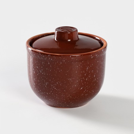 Branding pot "Marble", 0.7 liters, brown color