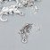 Decor for creativity Metal "Crocodile" silver 2.7x1.7 cm