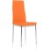 Stool on the metal frame DC2-001 Metal/Ecokozha, chrome/orange 41x45x96 cm