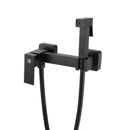 Biddor "RMS" SUS129BL-6-2, with a hygienic shower, stainless steel, black