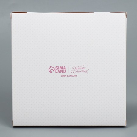 Capcake box, confectionery packaging, 4 cells, “wreaths”, 16 x 16 x 11.5 cm-2