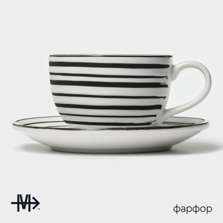 Tea couple Porcelain Magistro Hypnose, 230 ml mug, saucer 15.5 cm-1