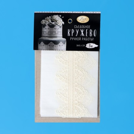 Confectionery lace "Parfe Decor", silver, white, mix, 12 g