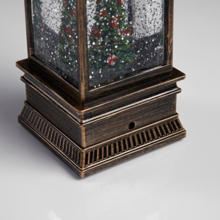 LED figure “Lantern with a Christmas tree” 7.8 × 19.5 × 7.8 cm, plastic, AAX3 batteries (not complete), USB, glow warm white-3