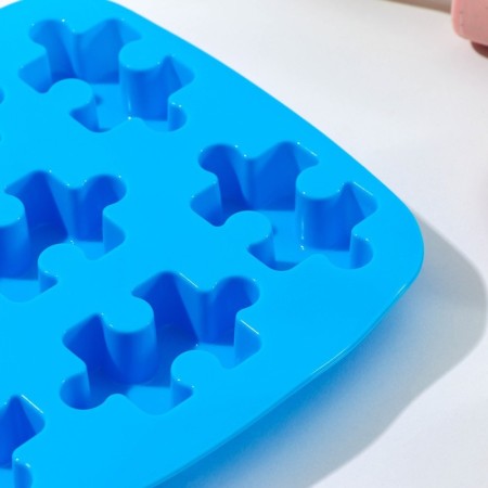 Baking uniform “Puzzles”, silicone, 17.6 × 18 cm, 7 cells, color mix-2