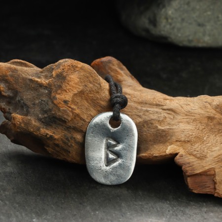 Amulet "Scandinavian runes", Runa Berkan, 21x29mm, metallic