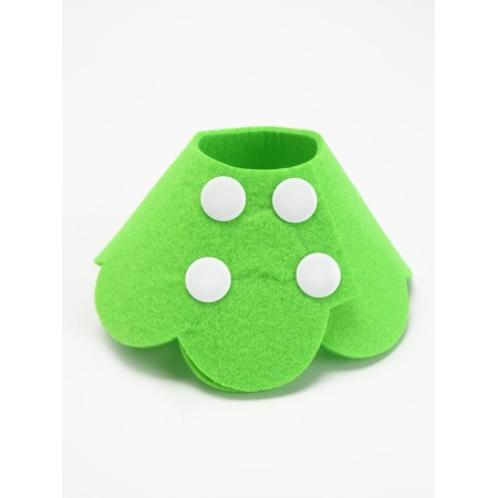 Veterinary collar made of felt "chamomile", size s, green-2
