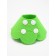 Veterinary collar made of felt "chamomile", size s, green