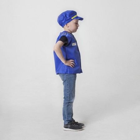 Carnival costume "Airplane pilot", cap, vest, 4-6 years old, height 110-122 cm-1