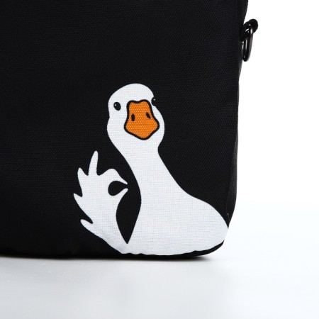 Youth bag with zipper, black color-2