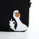 Youth bag with zipper, black color