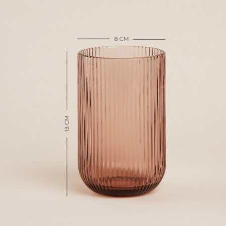 A set of glass glass SL Home "Modern", 400 ml, 8 × 13 cm, pink color-1